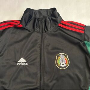 Mexico National Team Track Jacket Mens Size Medium Black Soccer Full Zip  Adidas